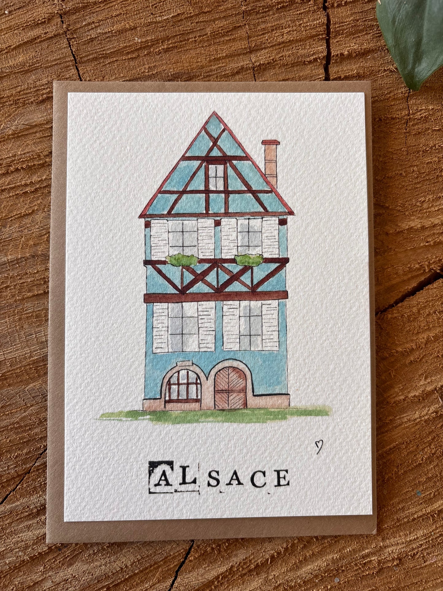 Maison à colombages - Alsace - Carte postale ensemencée