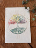 Arbre de vie - Carte aquarelle - Illustration vibratoire - 14,8x21cm