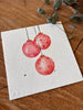 Boules de Noël - Carte aquarelle - 14x14cm