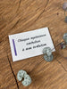 Chaque expérience contribue à mon évolution - 5,5x8,5cm - Chakra Couronne - Carte ensemencé