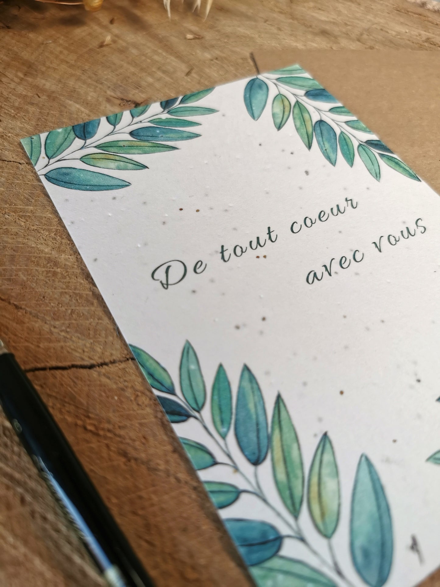 De tout coeur avec vous - Carte ensemencée