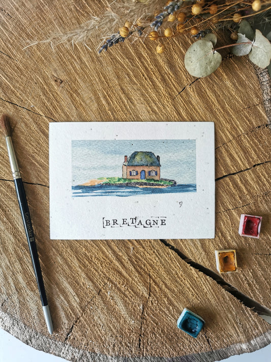 Carte ensemencée avec coordonnées GPS - Maison de l'huître - Morbihan