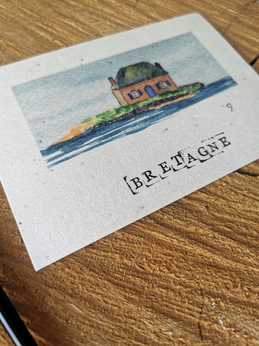 Carte ensemencée avec coordonnées GPS - Maison de l'huître - Morbihan