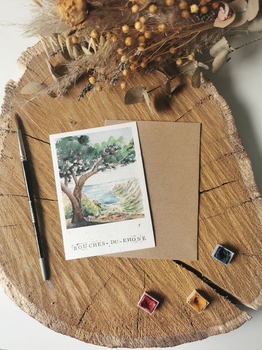 Parc National des Calanques - Bouches-du-Rhônes - Carte postale ensemencée