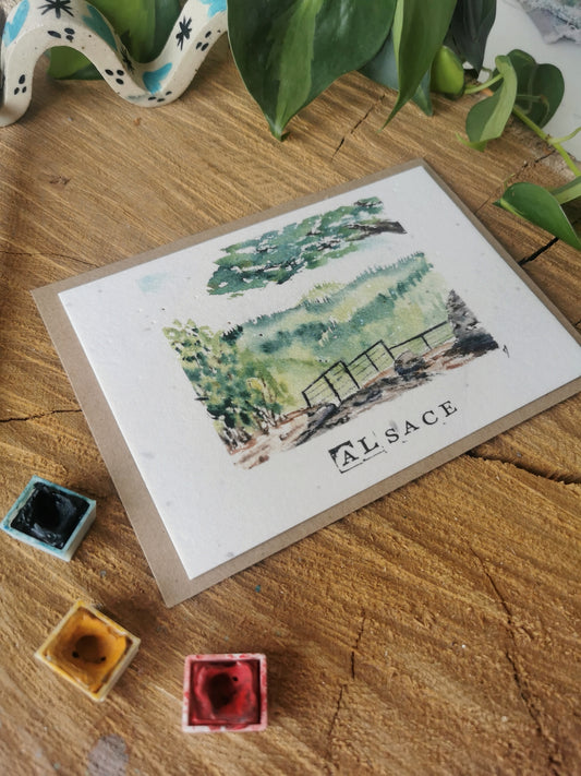 Carte ensemencée avec coordonnées GPS - Rocher Sainte-Richarde - Bas-Rhin