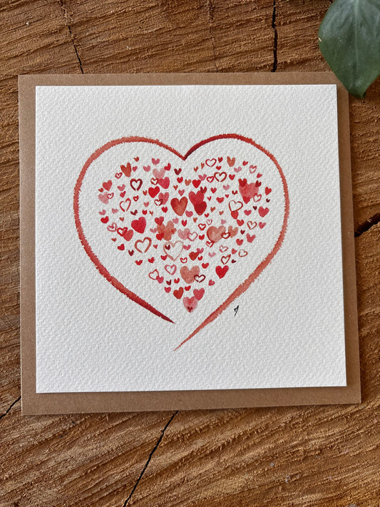 Coeur amoureux - 14x14cm