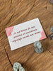 Je me libère des mes pensées et sentiments négatifs envers moi-même - 5,5x8,5cm - Carte ensemencée