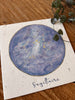 Constellation Sagittaire - Carte aquarelle - 14x14cm
