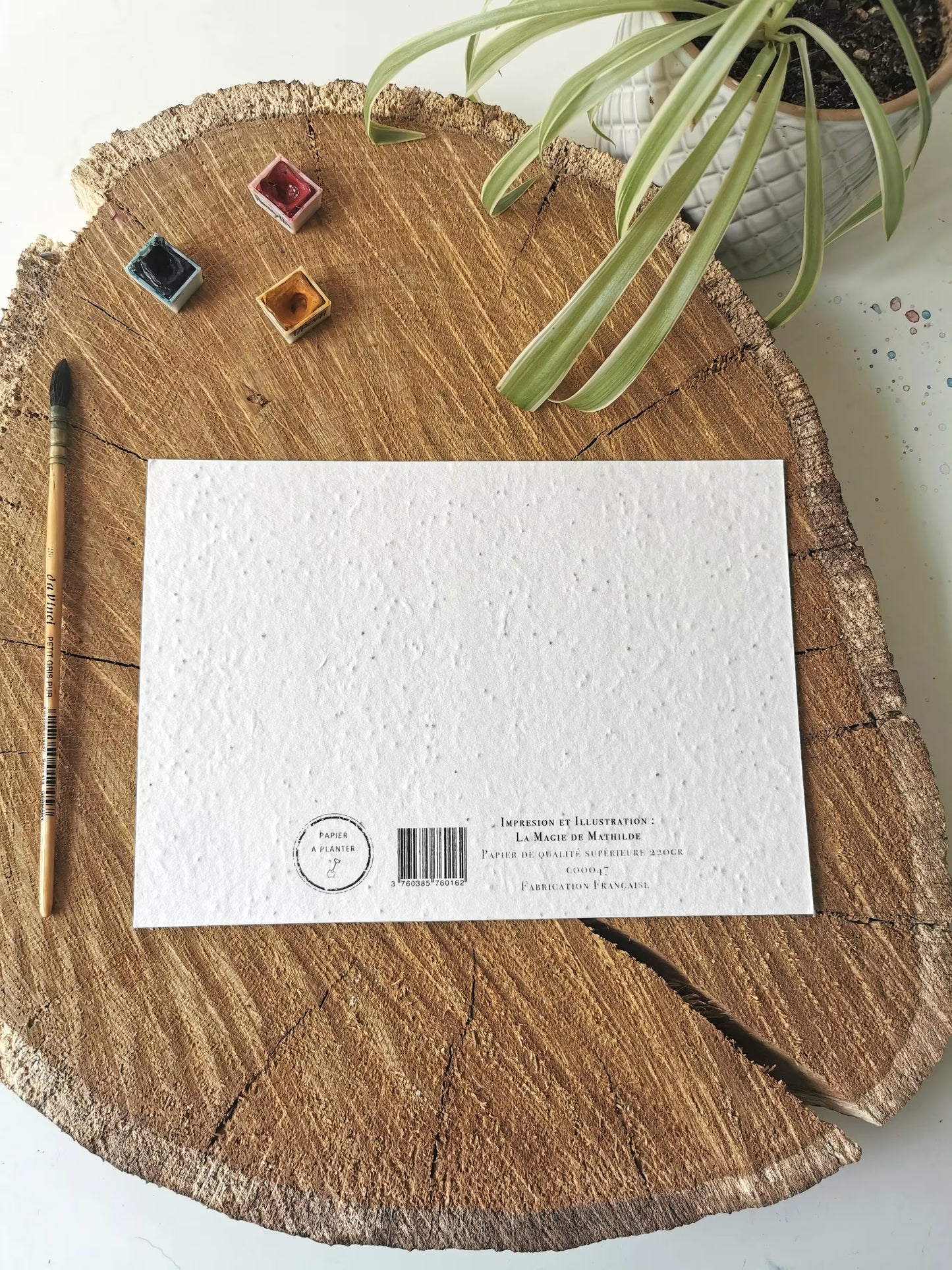 Cycle lunaire - Carte aquarelle - Illustration vibratoire - 14,8x21cm