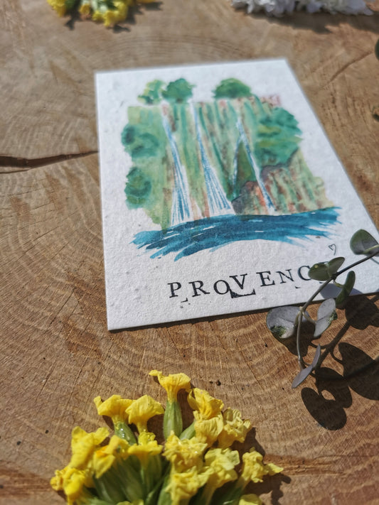 Carte postale ensemencée - Sillan-la-Cascade - Var