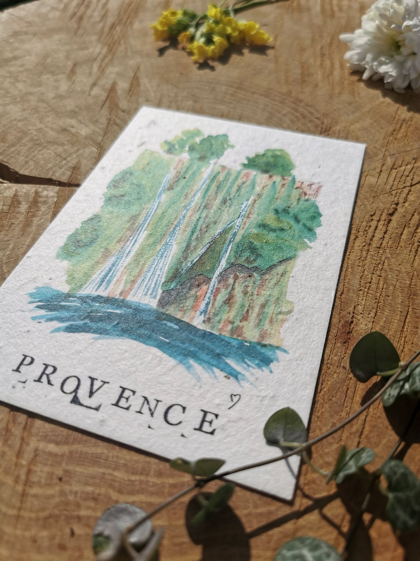 Carte postale ensemencée - Sillan-la-Cascade - Var