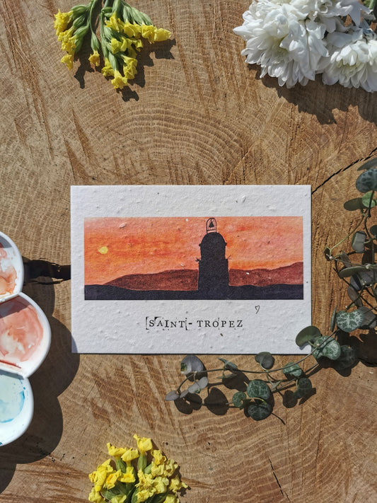 Carte ensemencée avec coordonnées GPS - Saint-Tropez - Var