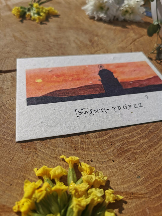 Carte ensemencée avec coordonnées GPS - Saint-Tropez - Var