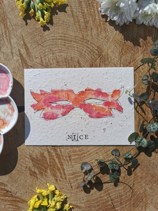 Carte ensemencée avec coordonnées GPS - Carnaval de Nice - Alpes-Maritimes