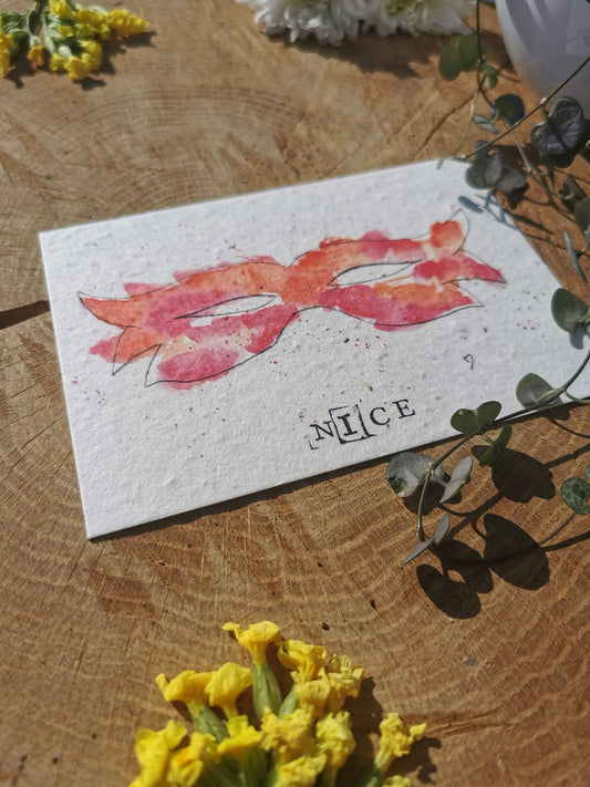 Carte ensemencée avec coordonnées GPS - Carnaval de Nice - Alpes-Maritimes