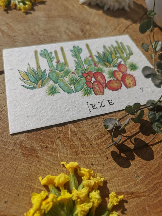 Èze - Alpes-Maritimes - Carte postale ensemencée