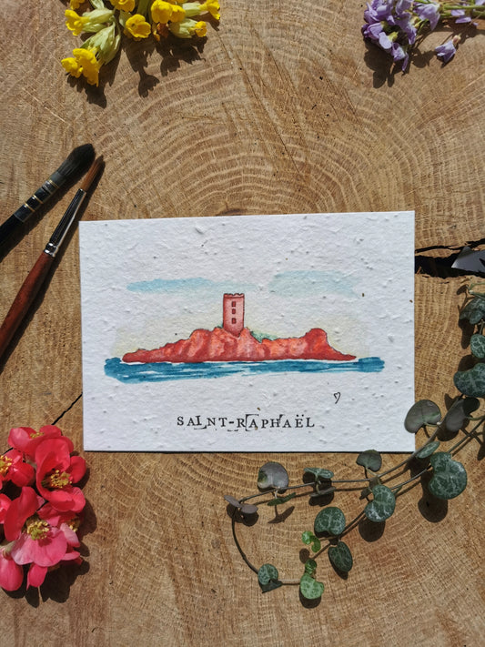 Carte ensemencée avec coordonnées GPS - Ile d'Or - Var