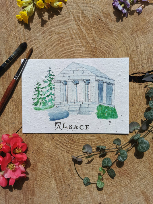 Carte ensemencée avec coordonnées GPS - Temple du Donon - Bas-Rhin