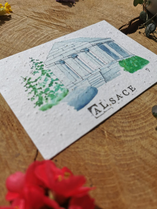 Carte ensemencée avec coordonnées GPS - Temple du Donon - Bas-Rhin