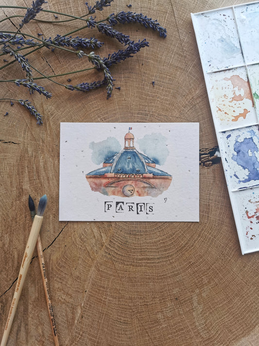 Carte ensemencée avec coordonnées GPS - Palais du Luxembourg - Paris