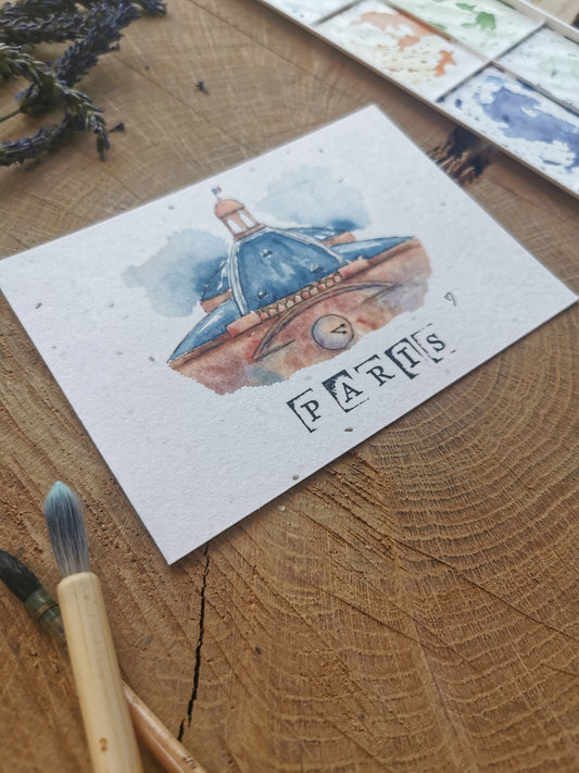 Carte ensemencée avec coordonnées GPS - Palais du Luxembourg - Paris