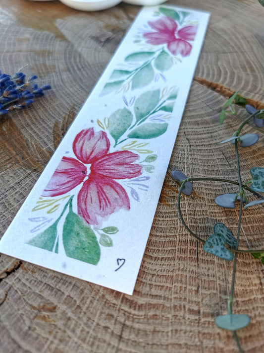 Marque-page ensemencé - Fleurs