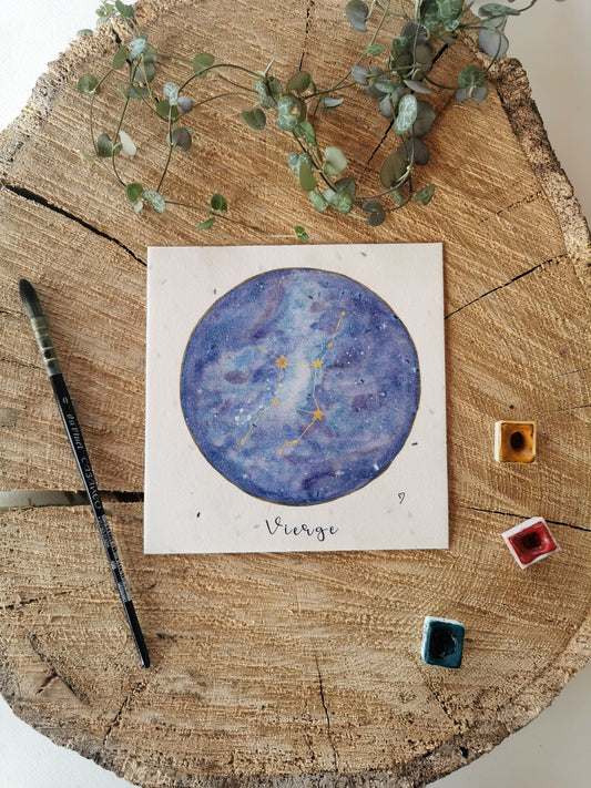 Illustration ensemencée - Constellation Vierge