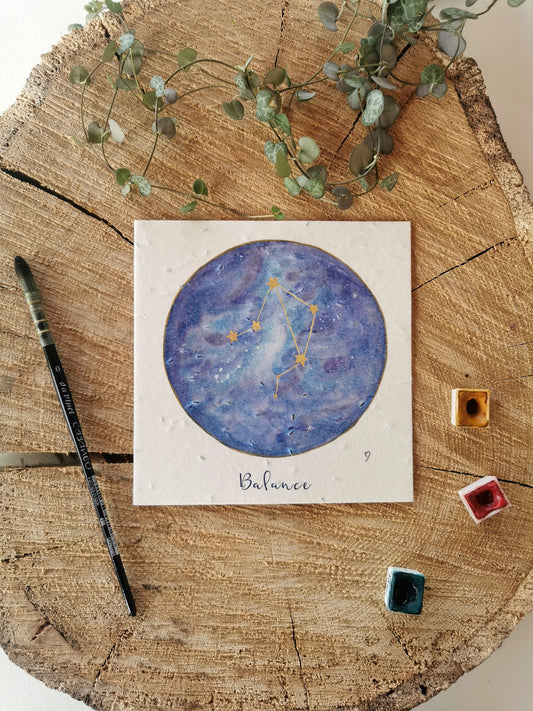 Illustration ensemencée - Constellation Balance