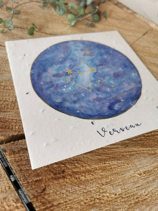 Illustration ensemencée - Constellation Verseau