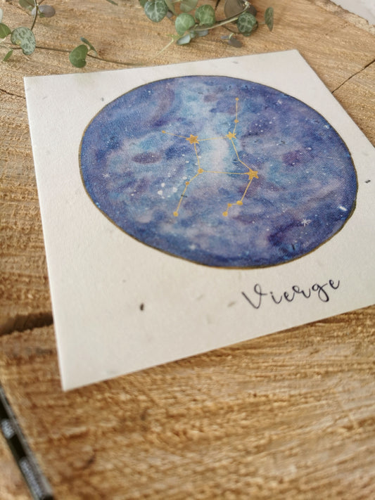 Illustration ensemencée - Constellation Vierge