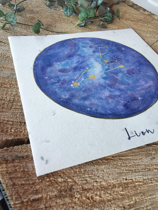 Illustration ensemencée - Constellation Lion