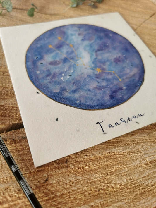 Illustration ensemencée - Constellation Taureau