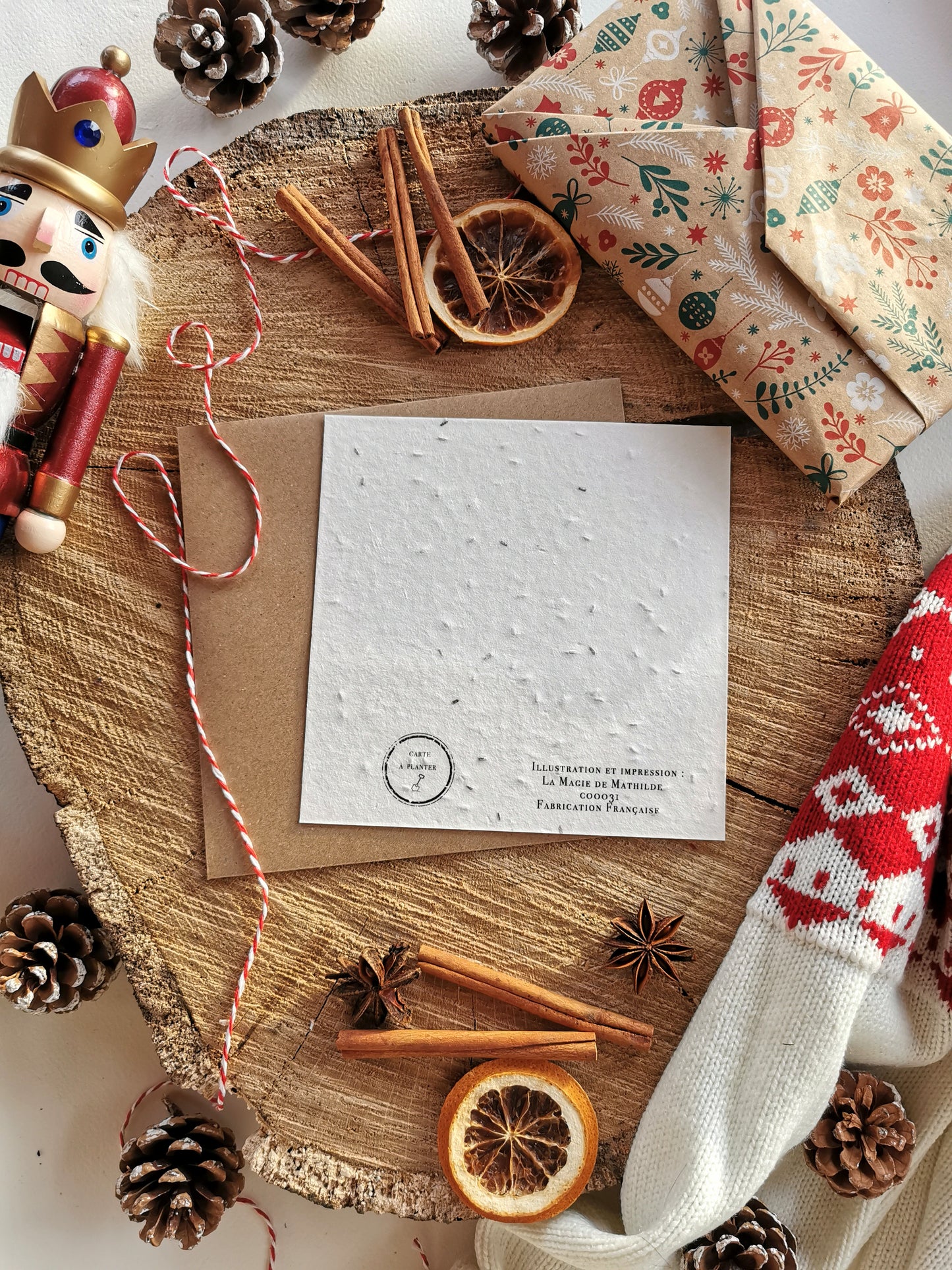 Fleur de Noël - Carte ensemencée