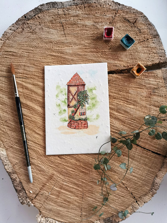 Carte ensemencée avec coordonnées GPS - Pigeonnier - Alsace - Haut-Rhin