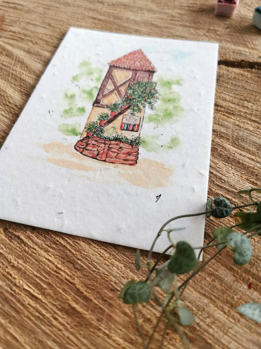 Carte ensemencée avec coordonnées GPS - Pigeonnier - Alsace - Haut-Rhin