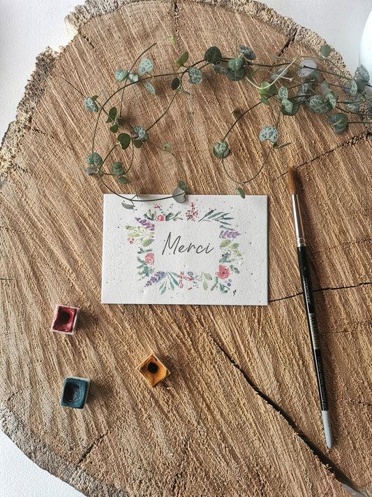 Cartes ensemencées - Remerciement - Lot de 10