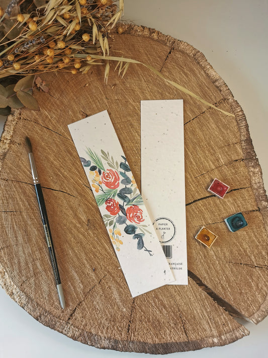 Marque-page ensemencé - Bouquet de Fleurs
