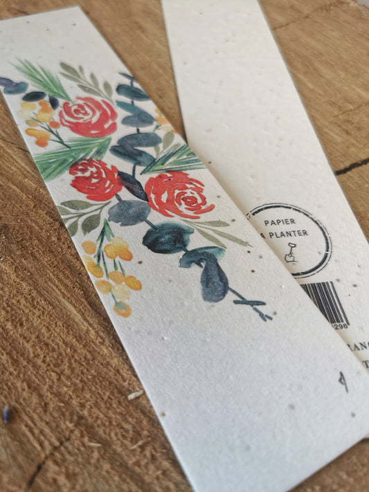 Marque-page ensemencé - Bouquet de Fleurs