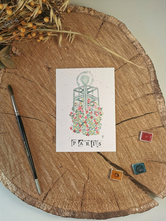 Carte ensemencée avec coordonnées GPS - Promenade plantée - Paris