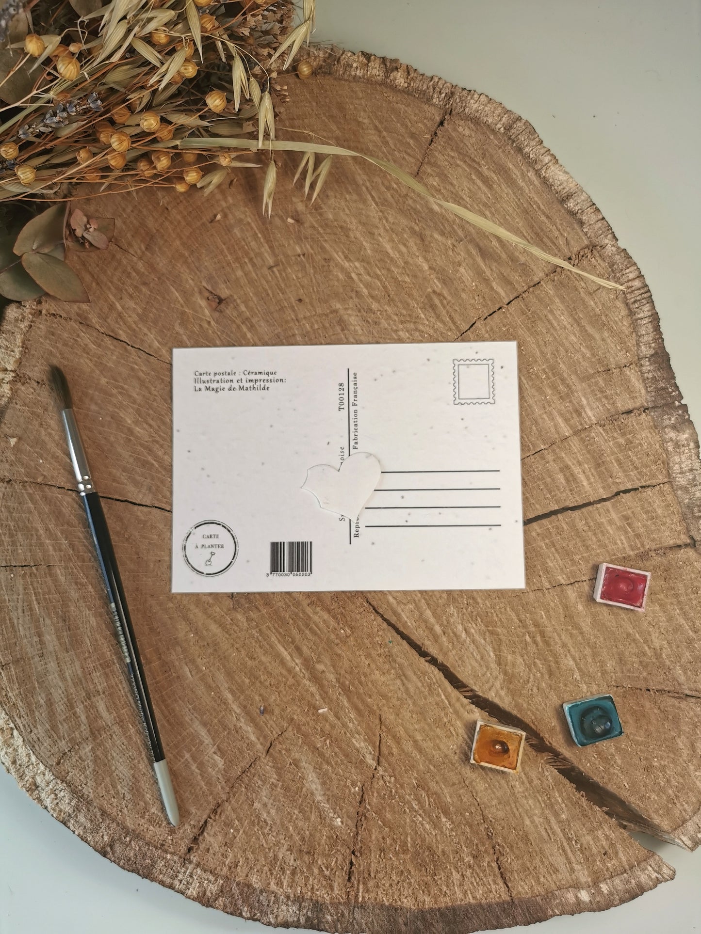 Carte ensemencée avec coordonnées GPS - Céramique - Drôme