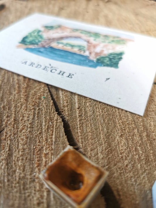 Carte ensemencée avec coordonnées GPS - Pont d'arc - Ardèche