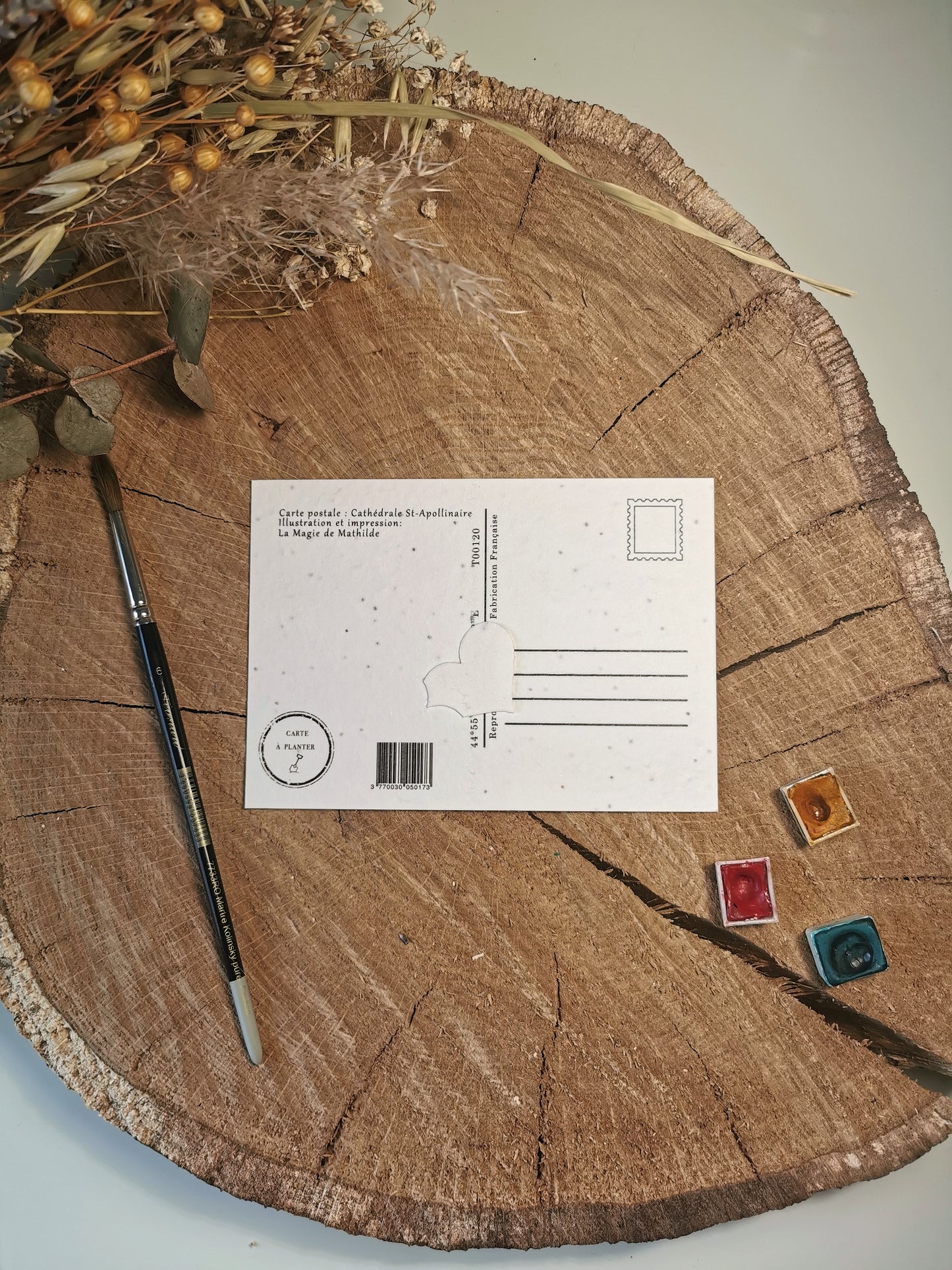 Carte ensemencée avec coordonnées GPS - Cathédrale St-Apollinaire - Drôme