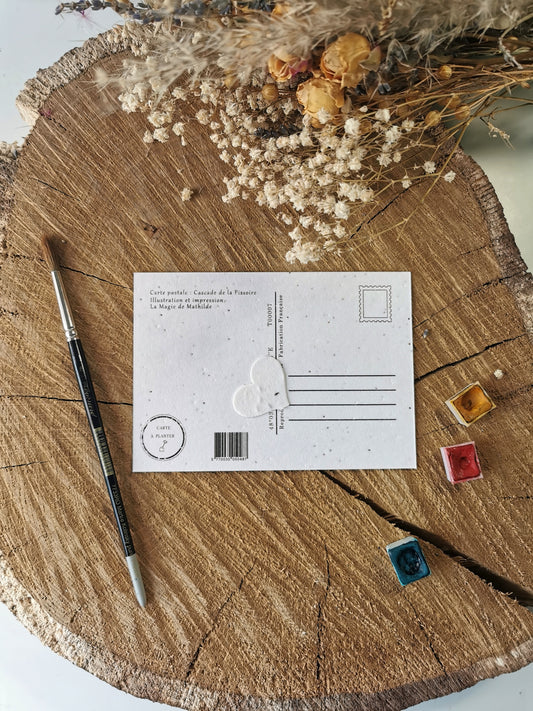 Carte ensemencée avec coordonnées GPS - Cascade de la Pissoire - Vosges