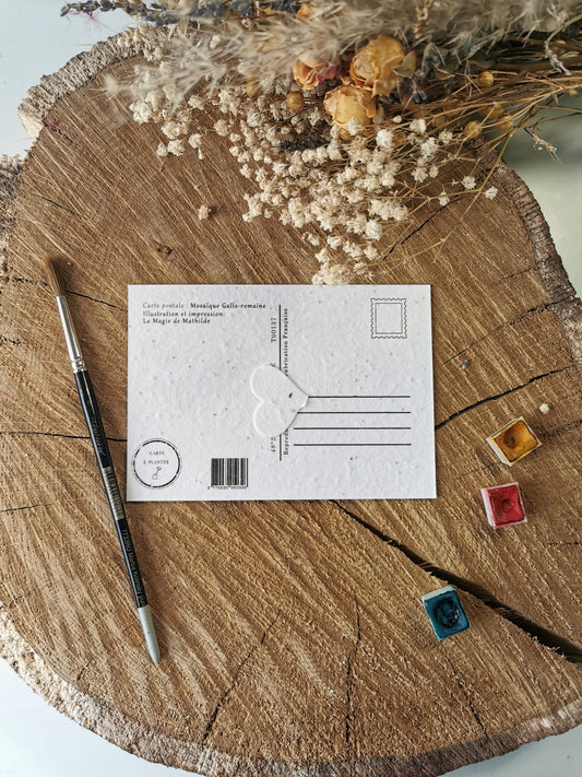 Carte ensemencée avec coordonnées GPS - Mosaïque Gallo-Romaine - Vosges