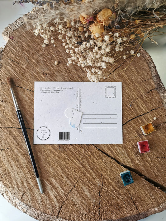 Carte ensemencée avec coordonnées GPS - Horloge à Jacquemart - Bas-Rhin