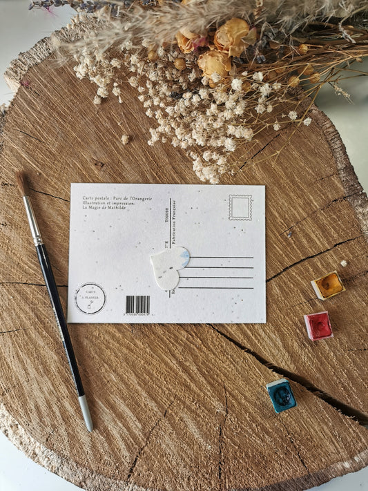 Carte ensemencée avec coordonnées GPS - Parc de l'Orangerie - Strasbourg