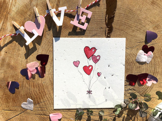 Illustration ensemencée - Bouquet de Cœur