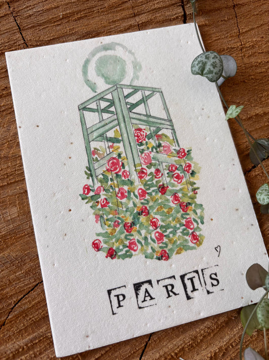 Promenade plantée - Paris - Carte aquarelle - 10,5x14,8cm