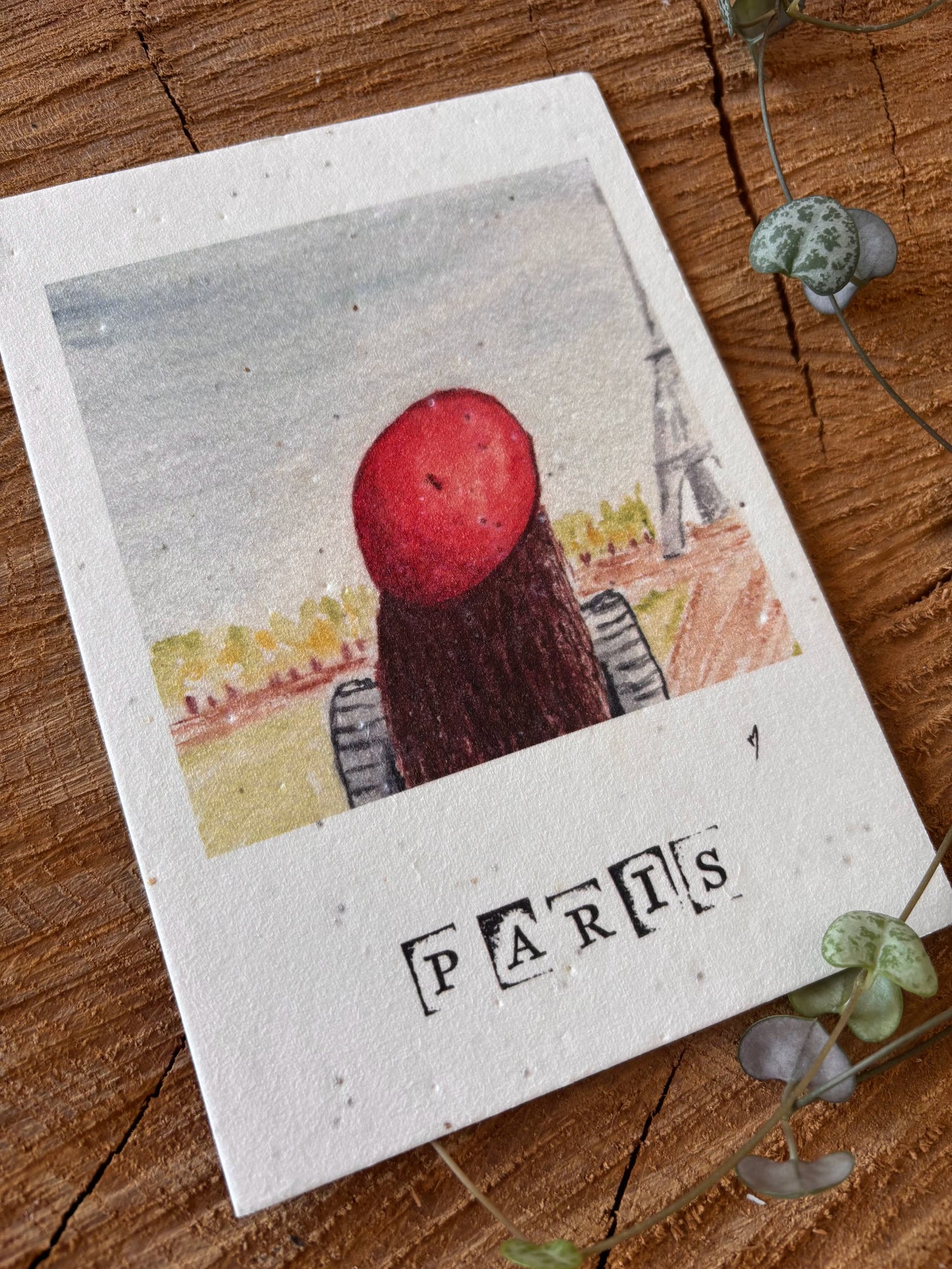 Béret - Paris - Carte aquarelle - 10,5x14,8cm