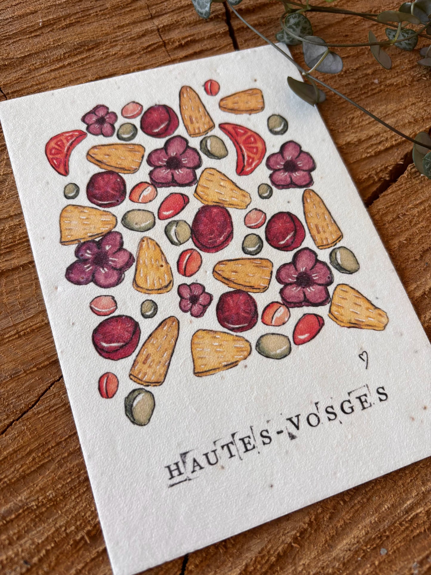 Bonbons des Hautes-Vosges - Vosges - Carte aquarelle - 10,5x14,8cm